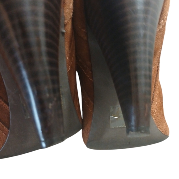 Jessica Simpson Brown Suede Knee High Boots Vernica Tall Heeled Boots sz 9 B - Picture 14 of 15